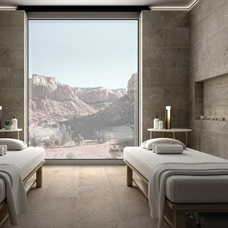 White - 24x24 Cohesion Natural Concrete-Look Matte Smooth Porcelain Tile