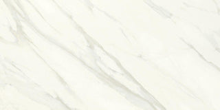 Marble White - 10x14 Florentine Natural Marble-Look Glossy Smooth Porcelain Tile