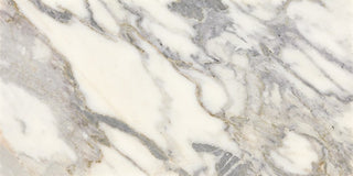 Gray White - 12x24 Eclessia Marble Natural Marble-Look Polished Smooth Marble Tile