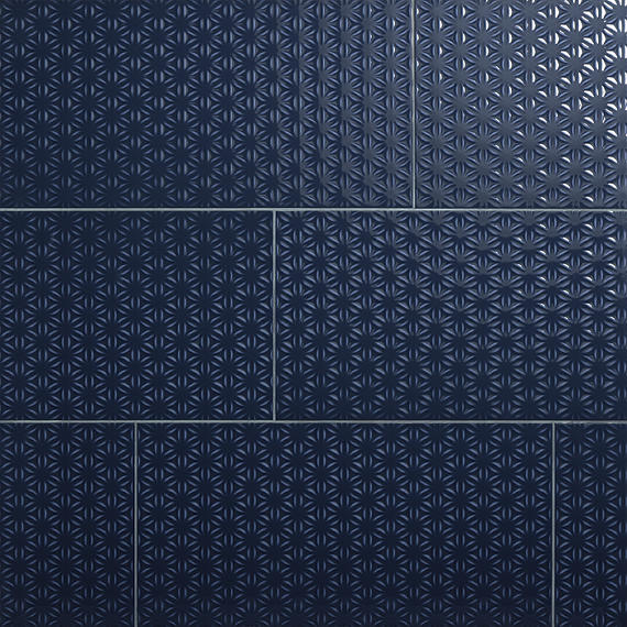 12x24 Luminique Star Natural Solid-Color Glossy Embossed Ceramic Tile