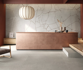 Taupe Gold - 24x24 Kintsugi Cracked Patterned Solid-Color Matte Smooth Porcelain Tile