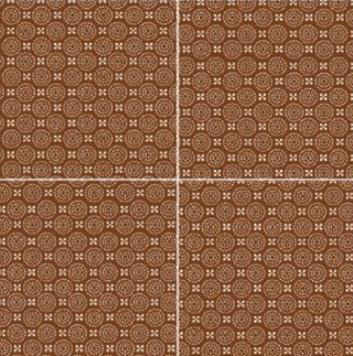 Cocoa Brown - 8x8 Kintsugi Dotted Patterned Mixed-Color Glossy Smooth Porcelain Tile