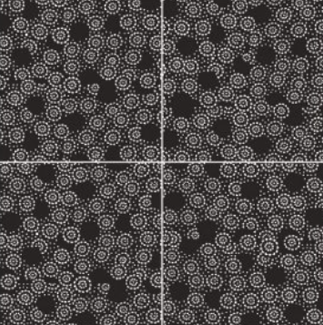 8x8 Kintsugi Dotted Patterned Mixed-Color Glossy Smooth Porcelain Tile White Gold