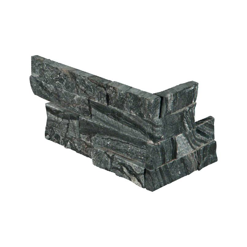6x18 Glacial Natural-Look Matte Textured Marble Tile Dark Gray