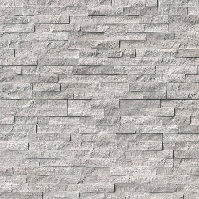 6x24 Gray Natural-Look Matte Textured Marble Tile