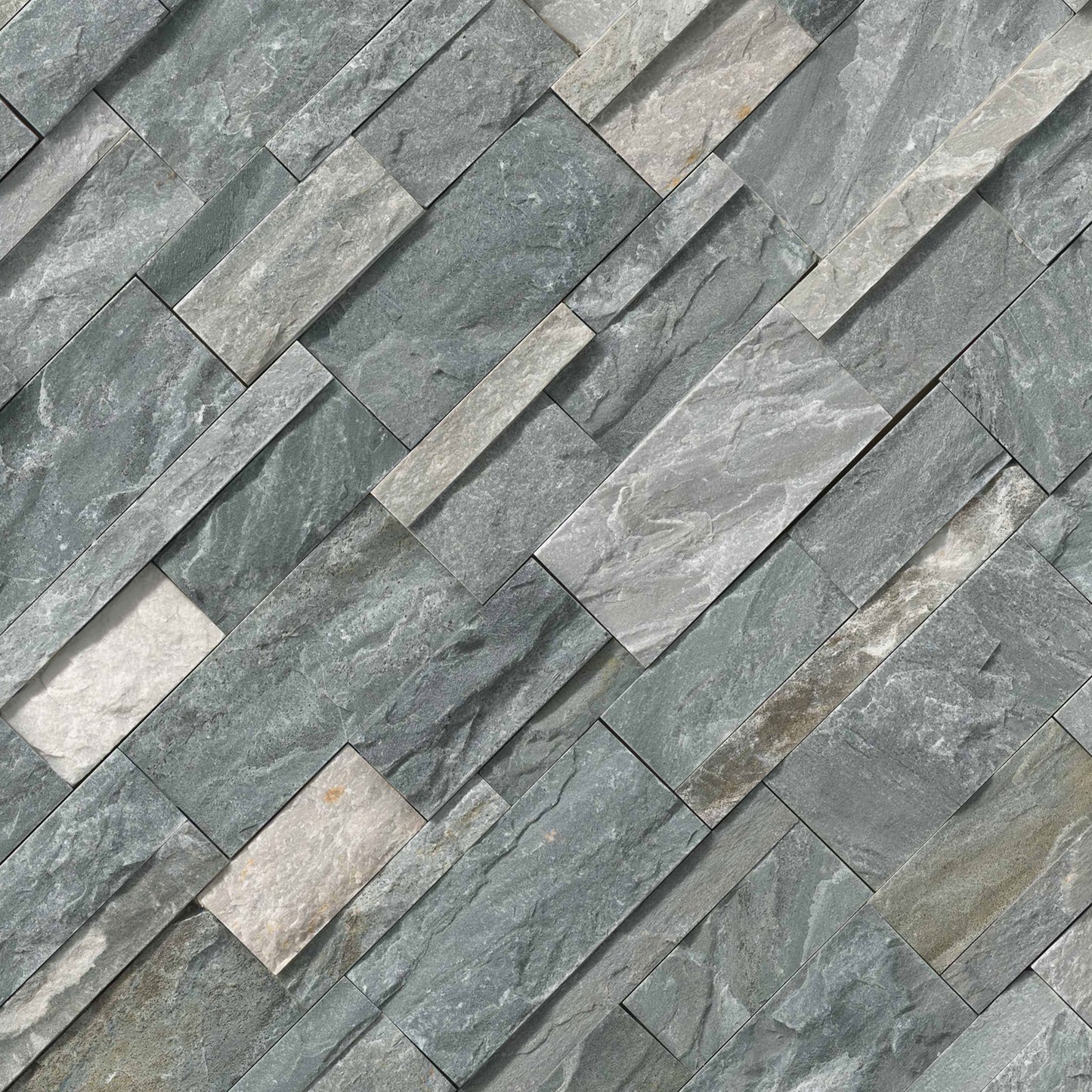 9x24 Sierra Natural-Look Matte Textured Quartzite Tile Blue Grey