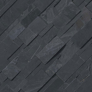 Gray Black - 9x24 Premium Natural-Look Matte Textured Slate Tile