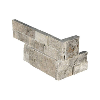 Light Grey - 6x18 Silver Stone-Look Matte Textured Travertine Tile