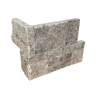 Light Grey - 9x18 Silver Natural-Look Matte Textured Travertine Tile