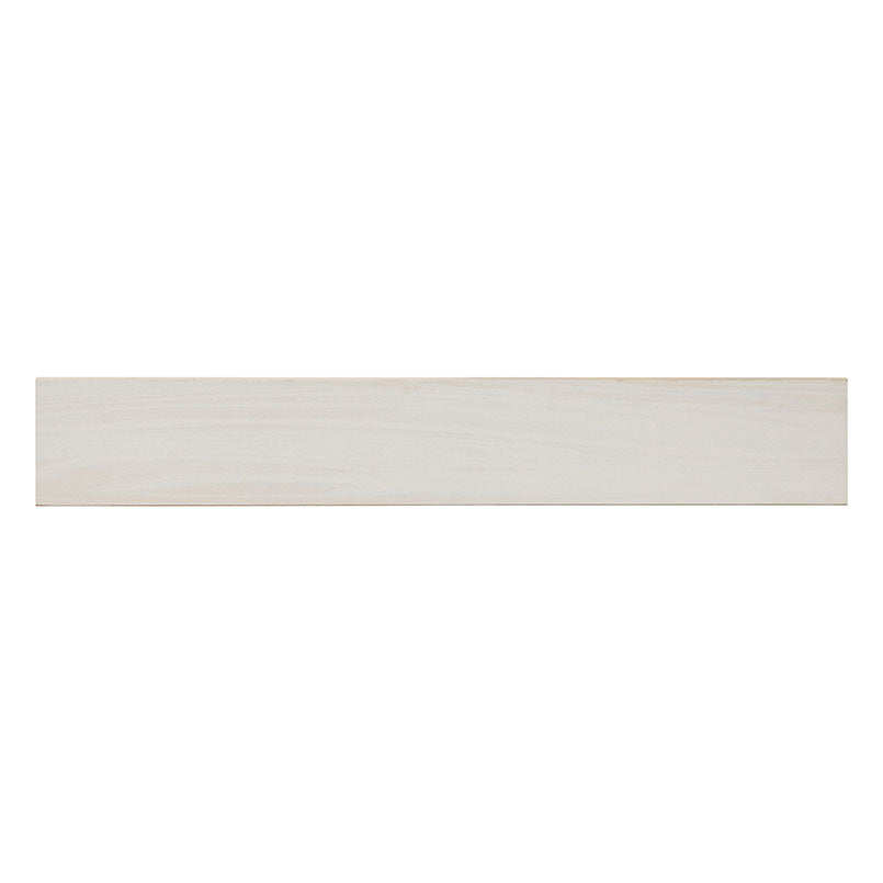 4x24 Eden Light Veining Bullnose Marble-Look Polished Smooth Porcelain Tile Soft Ivory