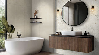 Beige - 12x24 Girona Stone-Look Lapato Smooth Porcelain Tile
