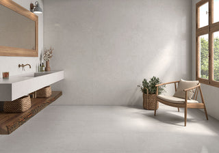 White Warm - 24x48 Girona Stone-Look Lapato Smooth Porcelain Tile