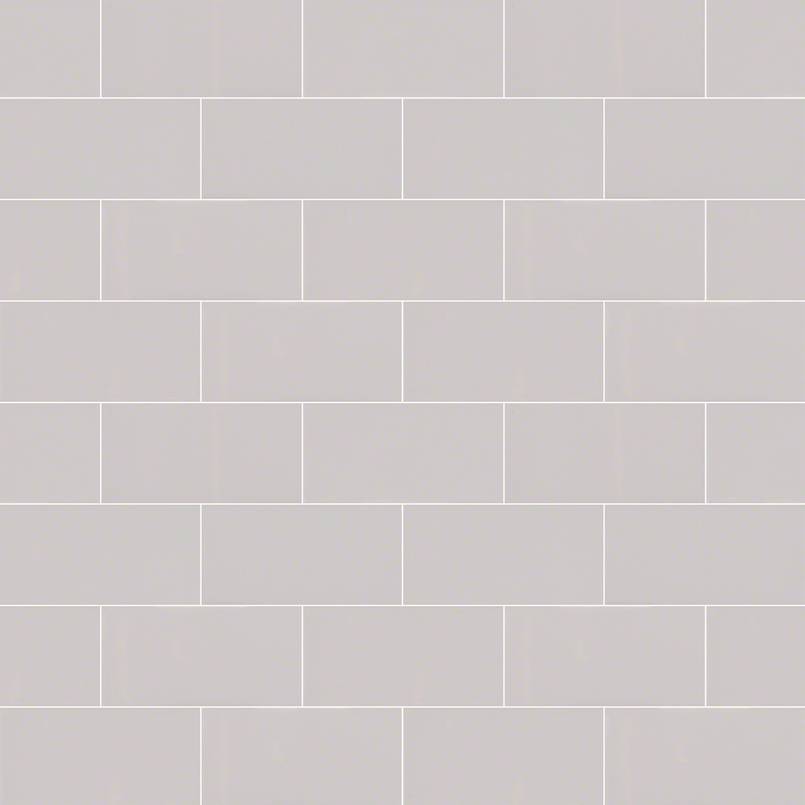 3x6 Glaze Solid-Color Glossy Beveled Ceramic Tile Light Gray