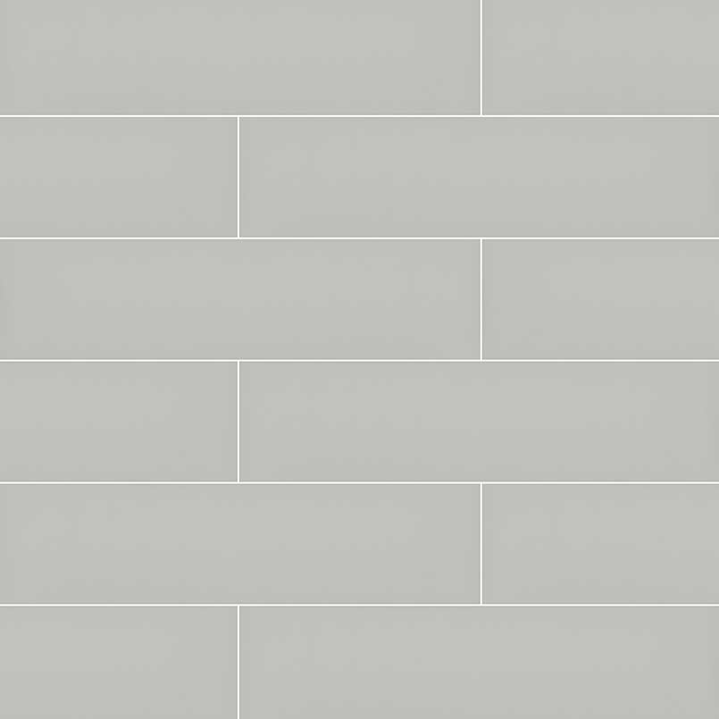 4x16 Glaze Solid-Color Glossy Smooth Ceramic Tile Pale Gray