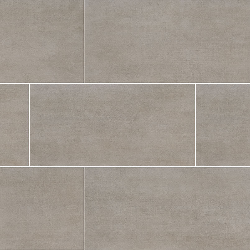 12x24 Gridscale Concrete-Look Matte Smooth Ceramic Tile