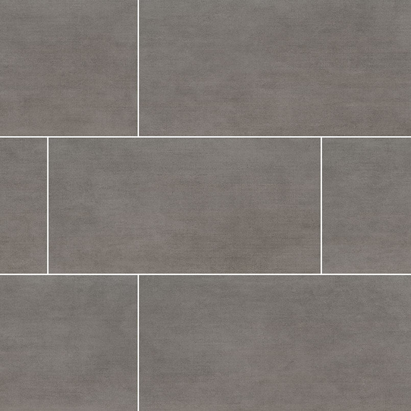 12x24 Gridscale Concrete-Look Matte Smooth Ceramic Tile