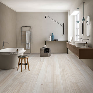 White Beige - 8x36 Havenwood Wood-Look Matte Smooth Ceramic Tile