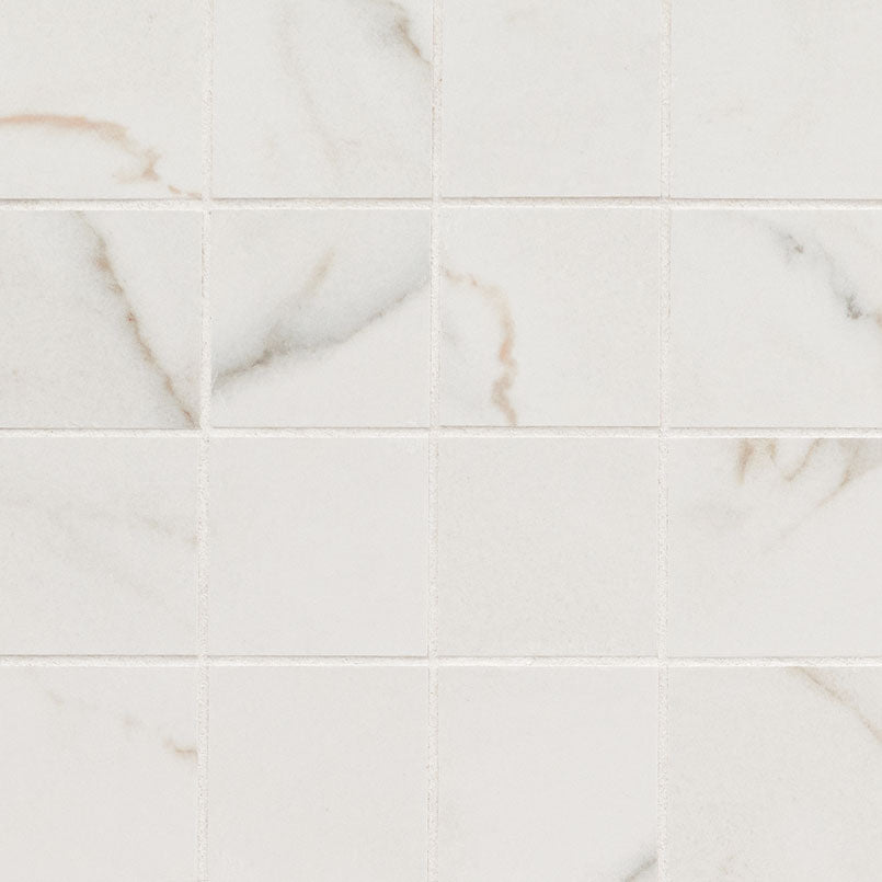 3x3 Kaya Mosaic Marble-Look Matte Smooth Porcelain Tile
