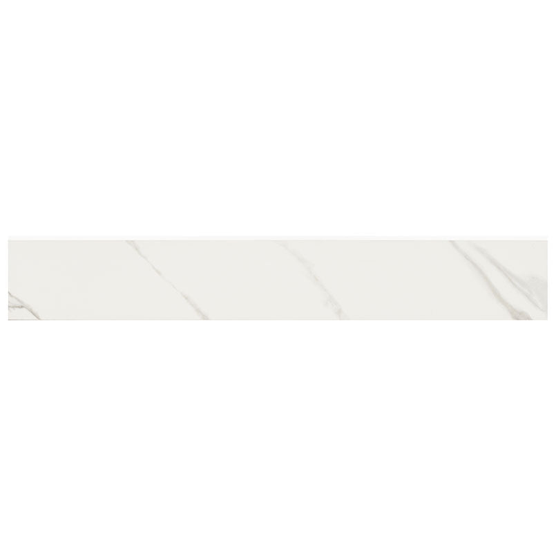 3x24 Kaya Bullnose Marble-Look Polished Smooth Porcelain Tile