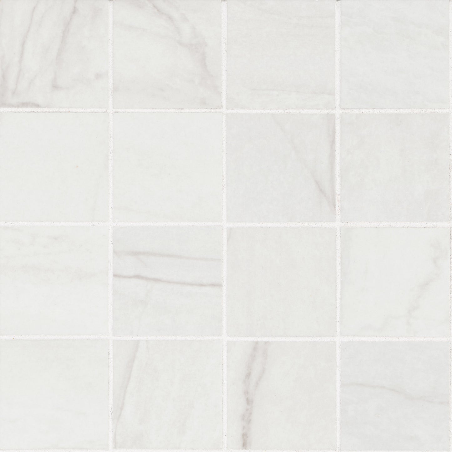 3X3 Kaya Mosaic Quartzite-Look Matte Smooth Porcelain Tile Soft White