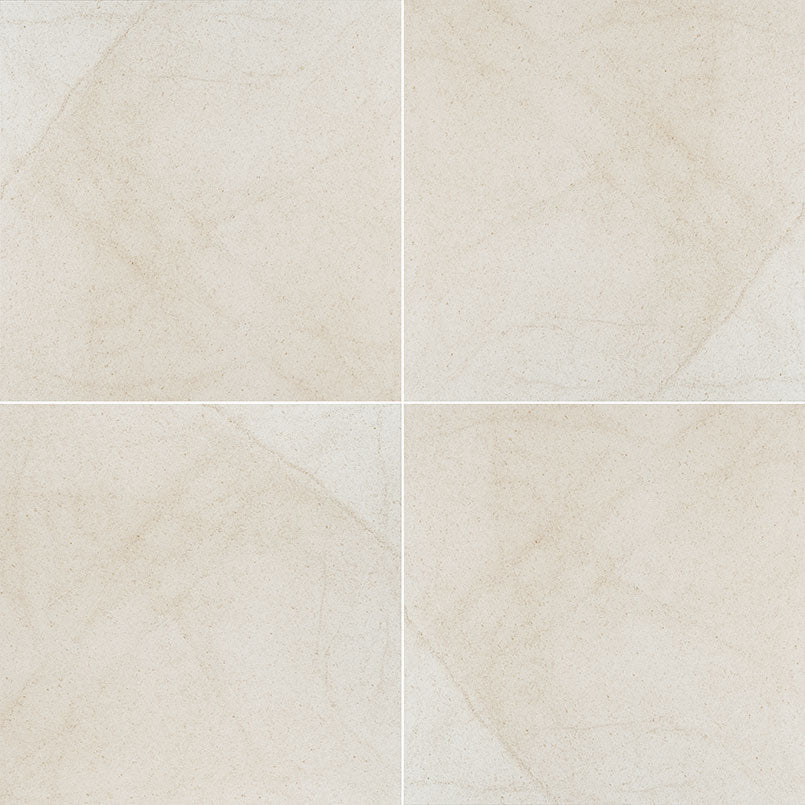 24x24 Livingstyle Stone-Look Matte Smooth Porcelain Tile Soft Beige