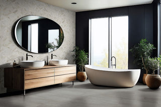 Warm Grey - 24x48 Malahari Stone-Look Lapato Textured Porcelain Tile