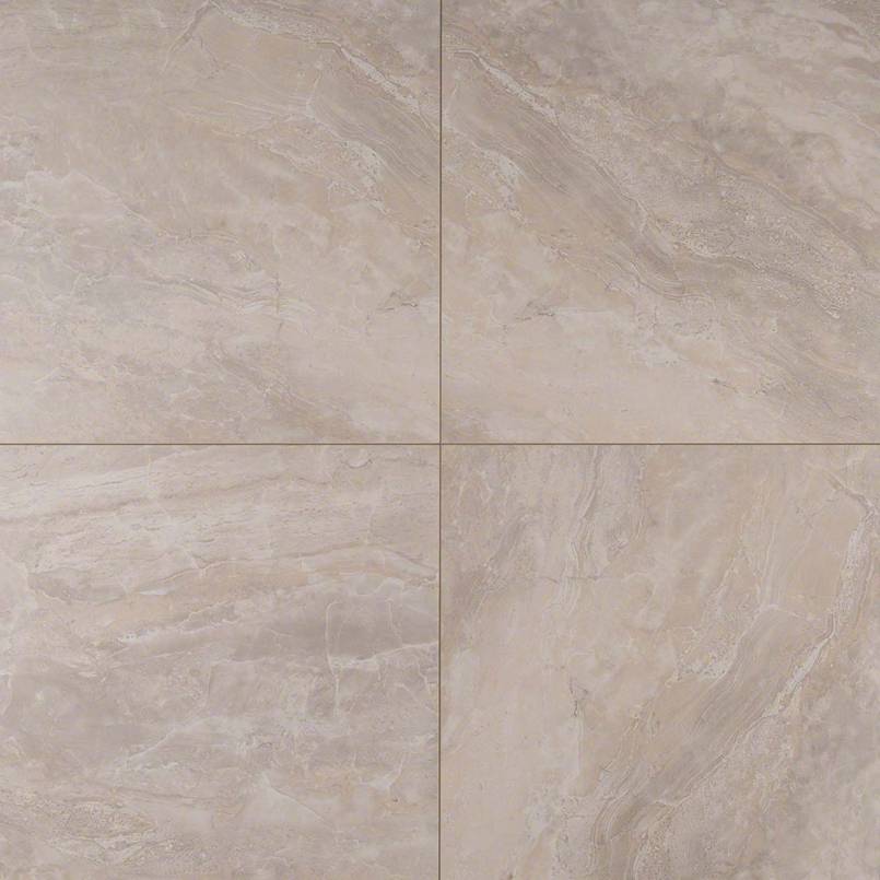 24x24 Onyx Stone-Look Matte Textured Porcelain Tile Taupe Beige