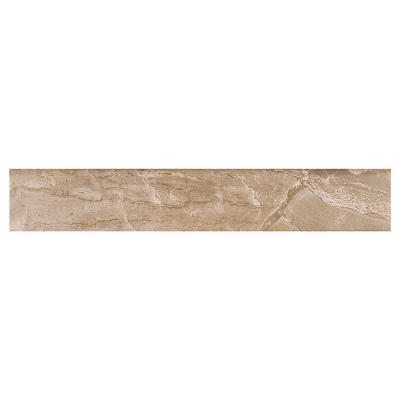 3x18 Onyx Bullnose Stone-Look Matte Smooth Porcelain Tile