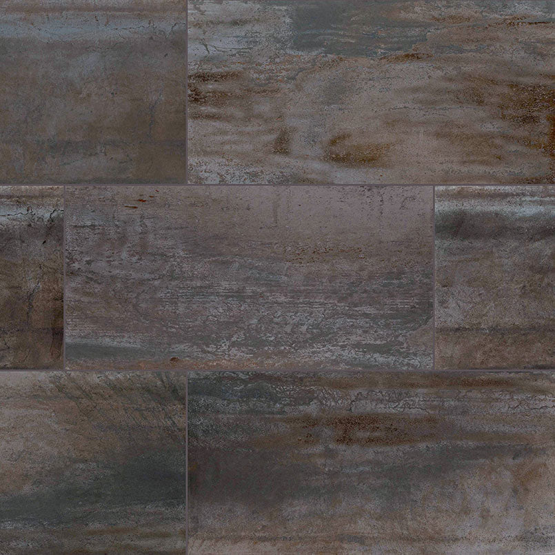 12x24 Oxide Concrete-Look Matte Textured Porcelain Tile