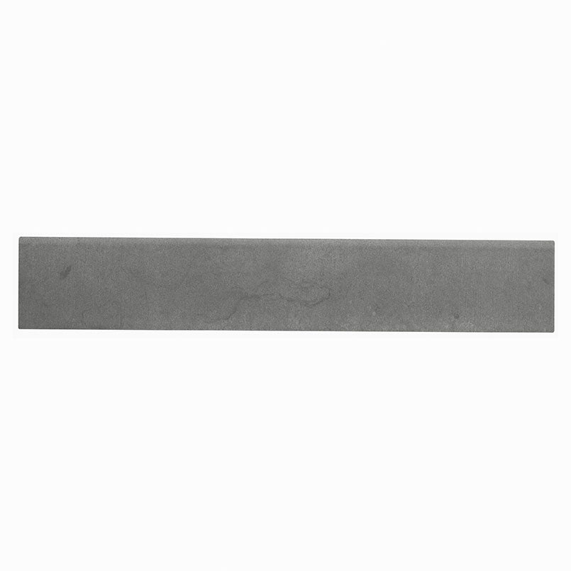 3x18 Oxide Bullnose Solid-Color Matte Smooth Porcelain Tile Medium Grey