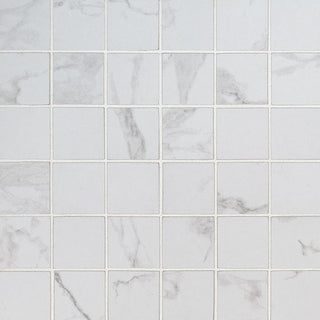 Soft Gray - 2x2 Praia Mosaic Marble-Look Matte Smooth Porcelain Tile