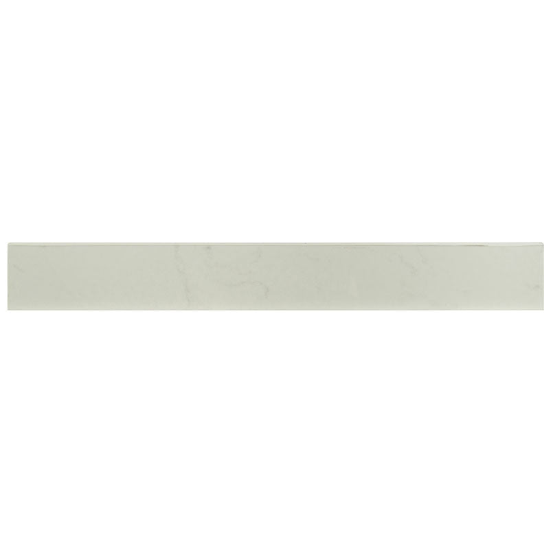 3x24 Praia Bullnose Marble-Look Polished Smooth Porcelain Tile