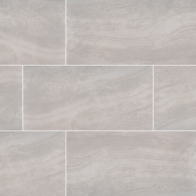 24x48 Praia Stone-Look Matte Smooth Porcelain Tile Soft Taupe