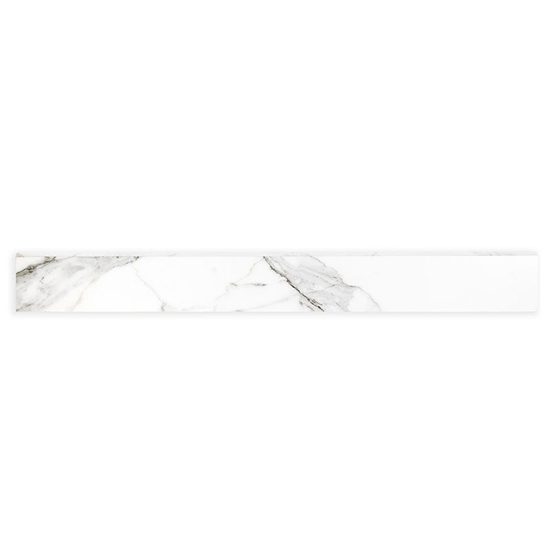 3x24 Regallo Gray Vein Bullnose Stone-Look Polished Smooth Porcelain Tile