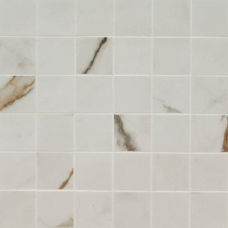 Warm Ivory - 2x2 Regallo Orange Vein Mosaic Stone-Look Matte Smooth Porcelain Tile