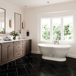 Jet Black - 12x24 Regallo Midnight Marble-Look Matte Smooth Porcelain Tile