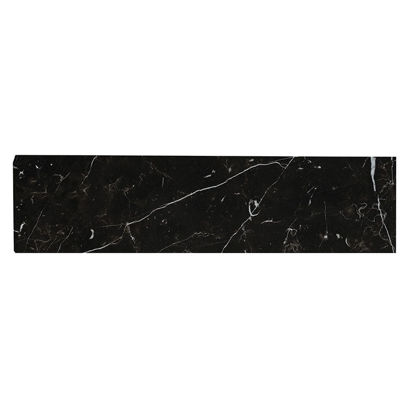3x24 Regallo Midnight Bullnose Marble-Look Polished Smooth Porcelain Tile