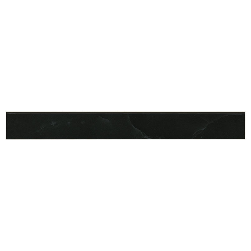 3x24 Regallo White Vein Bullnose Marble-Look Polished Smooth Porcelain Tile