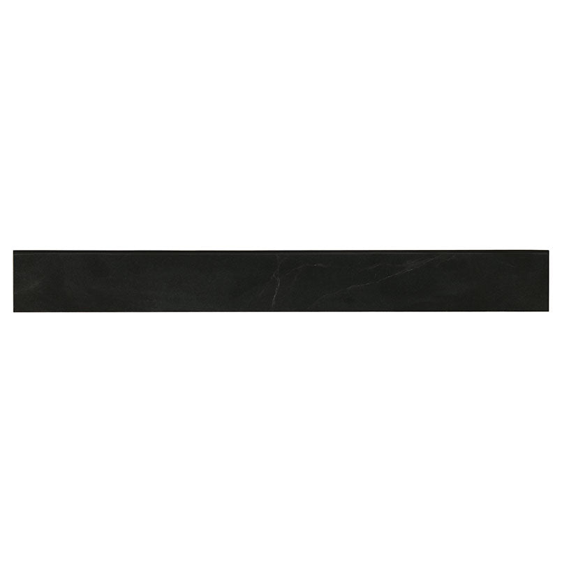 3x24 Regallo White Vein Bullnose Marble-Look Matte Smooth Porcelain Tile