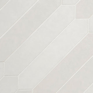 Off White - 2.5x13 Renzo Picket Patterned Natural-Look Glossy Textured Ceramic Tile