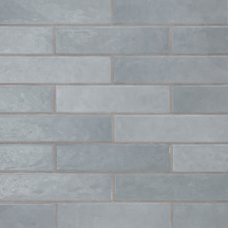 Gray Blue - 3x12 Renzo Patterned Natural-Look Glossy Textured Ceramic Tile