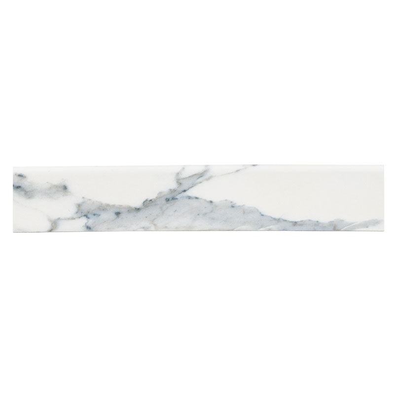 3x24 Savoy Bullnose Marble-Look Matte Smooth Porcelain Tile
