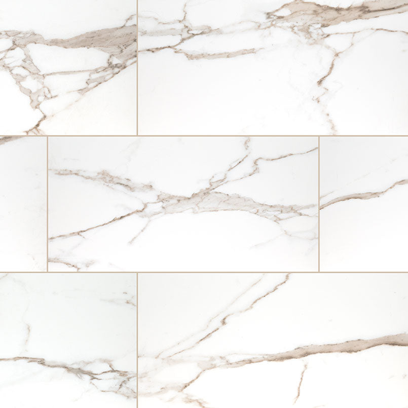 12x24 Savoy Marble-Look Matte Smooth Porcelain Tile