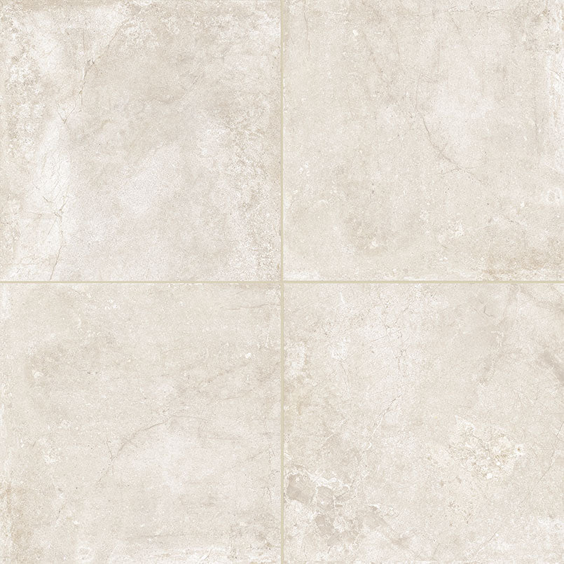 24x24 Soreno Stone-Look Matte Textured Porcelain Tile Cream Beige
