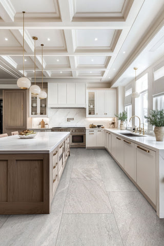 Soft Grey - 24x48 Traktion Stowe Slate-Look Matte Textured Porcelain Tile