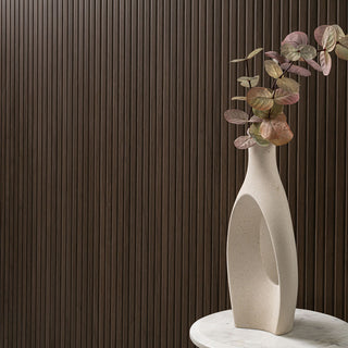 Dark Brown - 16x48 Urbanslat Mosaic Natural Matte 3D Geometric Line-Relief Ceramic Tile