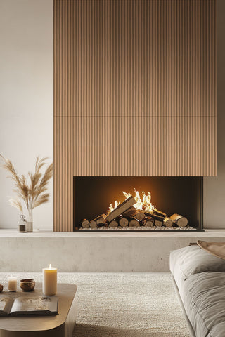 Warm Beige - 16x48 Urbanslat Mosaic Natural Matte 3D Geometric Line-Relief Ceramic Tile