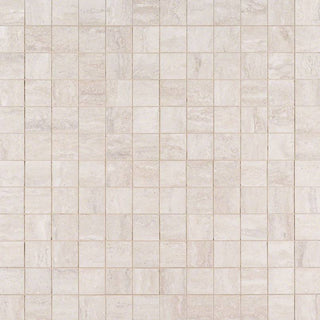 Light Cream - 2x2 Veneto Mosaic Travertine-Look Matte Textured Porcelain Tile