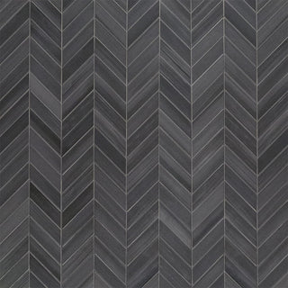 Slate Gray - 12x15 Watercolor Chevron Mosaic Concrete-Look Matte Smooth Porcelain Tile