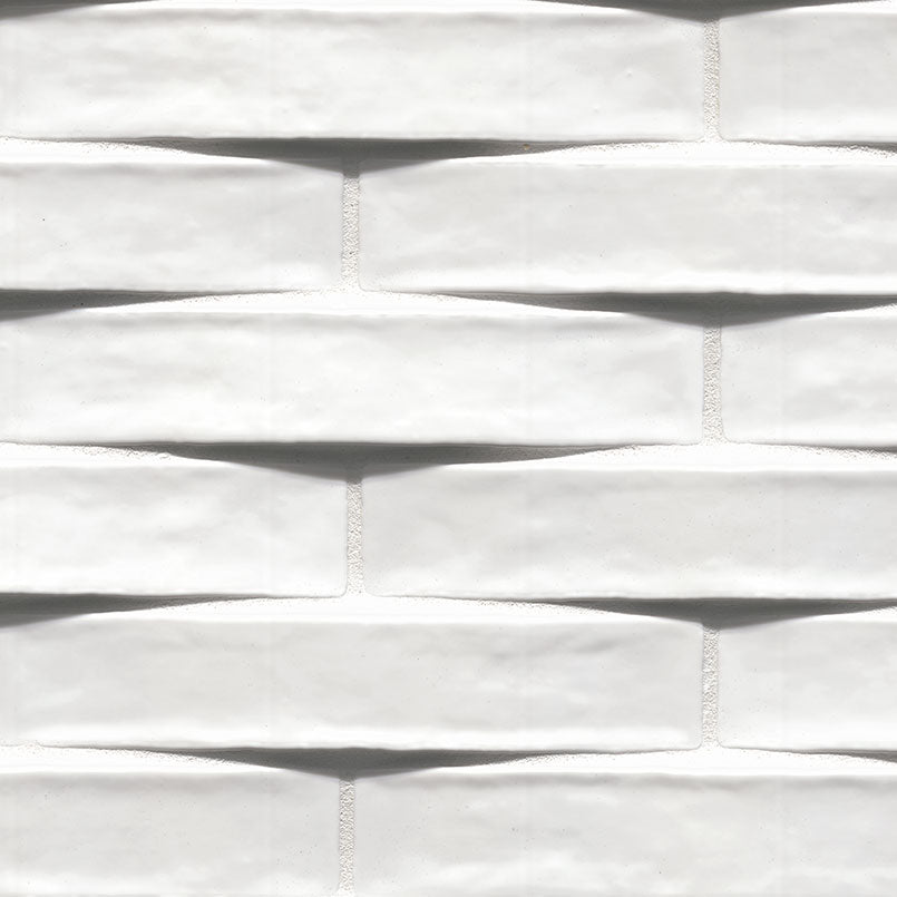 2x10 Convex 3D-Geometric Wavy Natural-Look Glossy Undulated Ceramic Tile